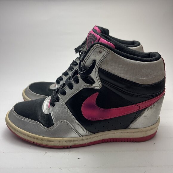Nike Sky High Wedge Women's Size 9.5 US Sneakers Silver Pink 629746-006 - Picture 1 of 16